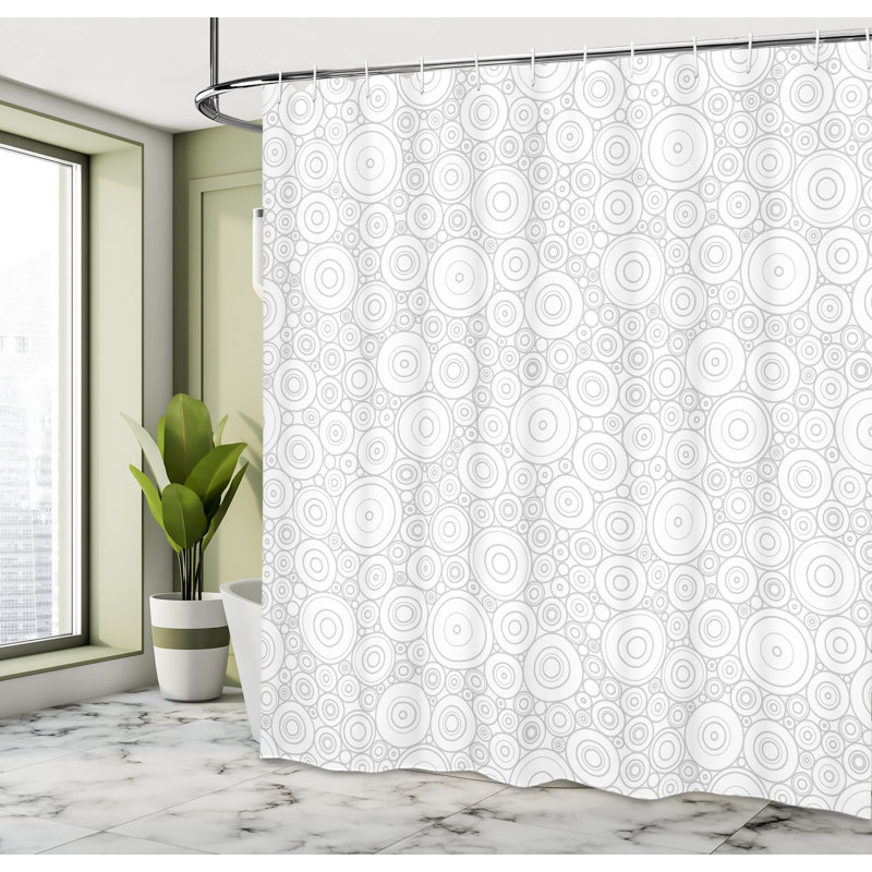 Ensemble de rideau de douche + crochets, H 70 po x l 69 po