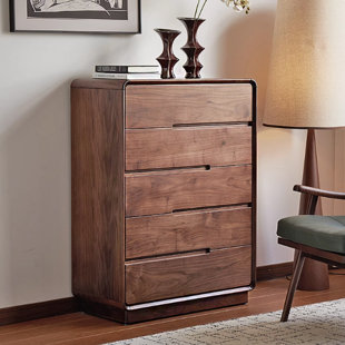 Black Walnut 5-Drawer Dresser