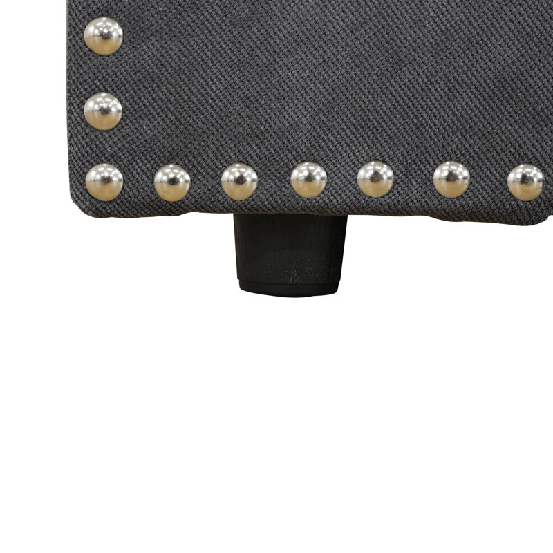 Brookston Upholstered L-Shaped Sectional Reversible, Brookston Dark Gray Corduroy