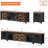TV Stand Set With Charging Station And Drawers,85 Inch Farmhouse Entertainment Center With Sliding Barn Door,Media TV Console With Storage Shelf For Living Room Bedroom-74321813