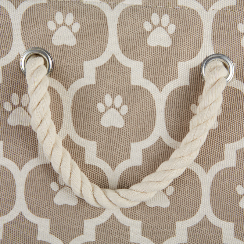 Panier en tissu Lattice Paw, Pierre, H 12 po x l 16 po x P 10 po