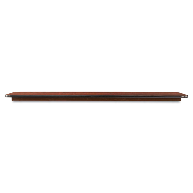 Alera Mahogany Rectangular Wood Folding Table with Steel Legs