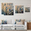Blue Bonnets, fleurs blanches I - Blue Bonnets, art mural sur bois de pin naturel-1612120716