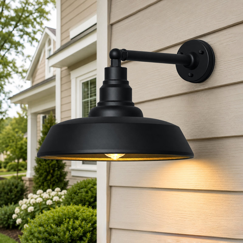 Farmhouse Outdoor Wall Light for Garage, Porch & Patio, 13.7" H x 21" W x 28" D