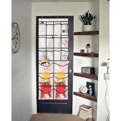 Ensemble de 2 range-chaussures sur la porte - 18 pochettes, 8 crochets, 59 po à 21,6 po pour garde-robe / garde-manger
