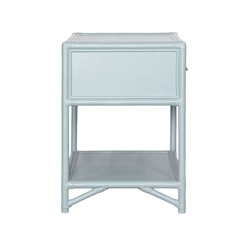Ensemble de grande tête de lit et table de chevet Liam - bleu clair Liam, Bleu clair, Grand lit