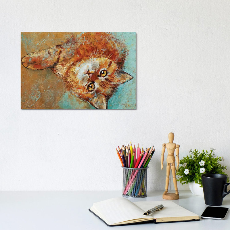 Little Tiger 1 Piece Wrapped Canvas Painting, 20.32 cm H x 30.48 cm W