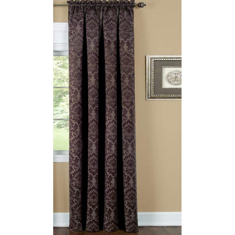 Blackout Curtain Single Panel, Brown, 52" x 63"