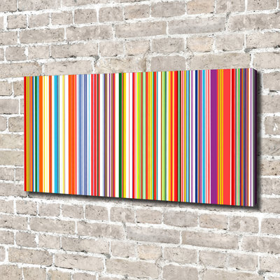 Coloured Stripes - Wrapped Canvas Print