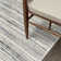 Modern Minimalist Striped Area Rug in Blue/Cream/Gray for Living Room, Hallway, Entryway Rugs