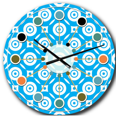 Retro Ornamental Design IV - Mid-Century Modern wall clock