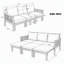 Canapé-lit d'extérieur convertible pour patio avec structure en bois d'acacia et coussins imperméables pour une utilisation polyvalente-133392092