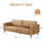 83" 3-Seater Faux Leather Sofa with Spring Cushion, Deep Seat Sofa for Living Room & Office-493569896
