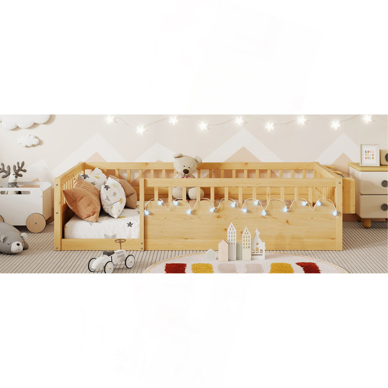 Structure de lit Montessori, Lit simple, Naturel