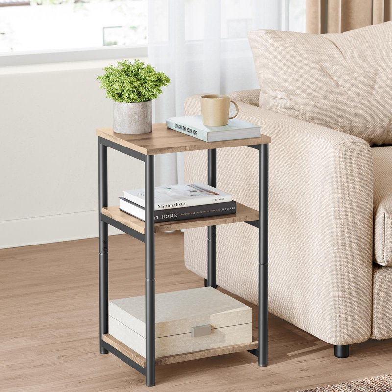 Side Table, Camel Brown, Black