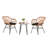 Virgie 2 - Person Patio Conversation Set with Cushions-104900964-95471140