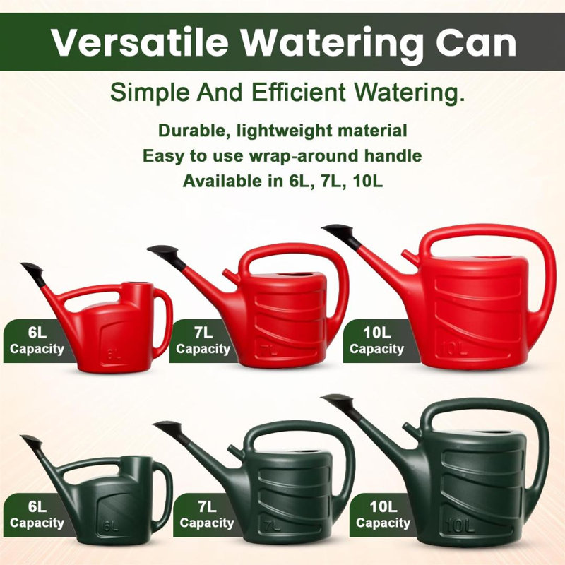 Watering Can, 33cm H x 40cm W x 11cm D, Green