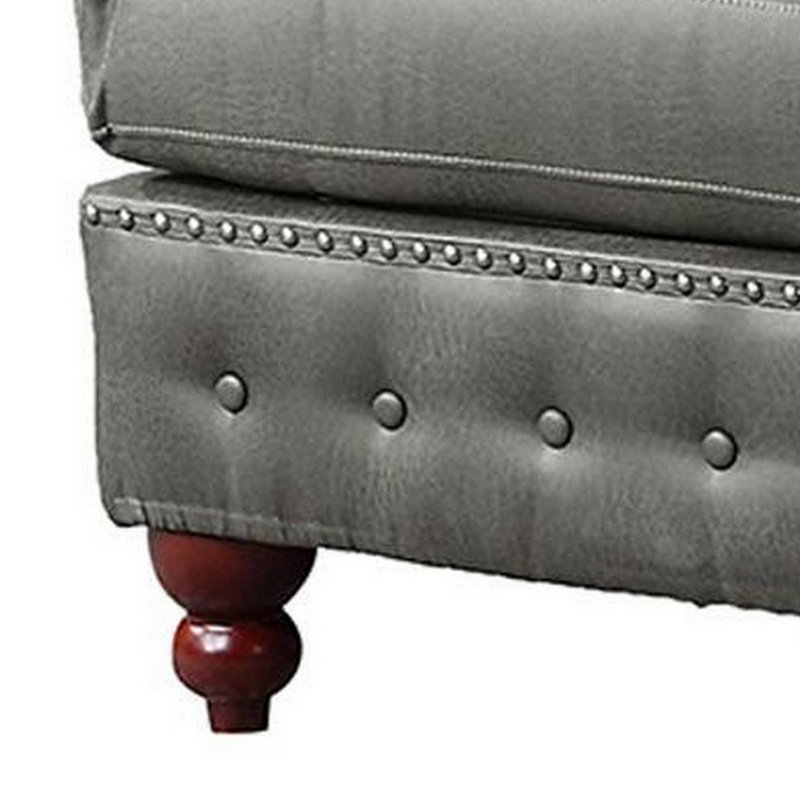 Rigoverto Upholstered Storage Ottoman, Gray