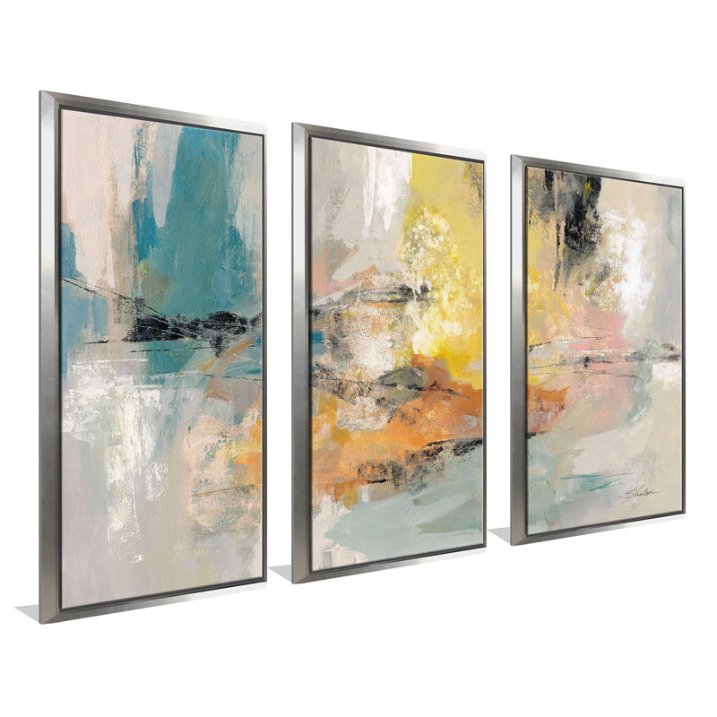 " Seaside Ambience " by Silvia Vassileva 3 - Pieces Painting Print, 52.5" W x 33.5" H