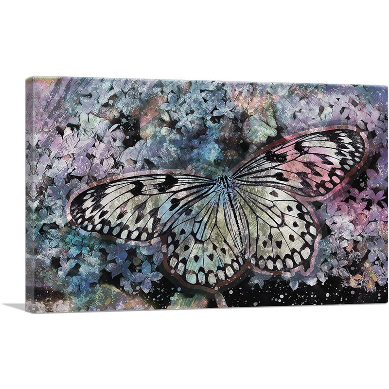 «Butterfly Colorful Home Decor», reproduction d'art sur toile tendue, H 18 po x l 26 po x P 1,5 po