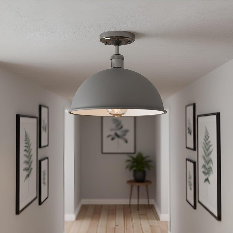 Semi Flush Mount, Yes, Grey