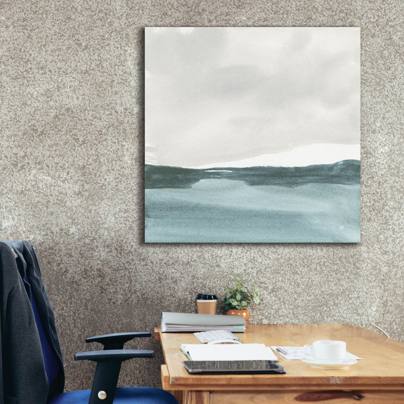 «Tranquil Silver Sea 2» par Chris Paschke, art mural sur toile, H 37 po x l 37 po x P 1,5 po