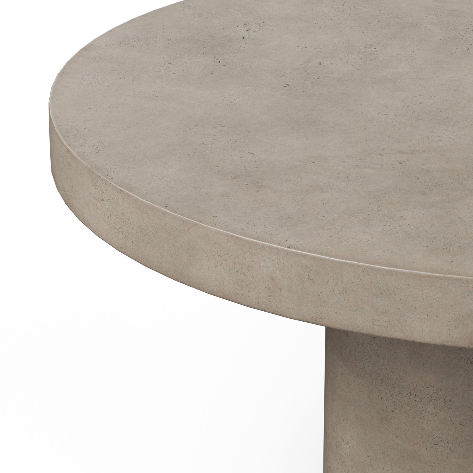 Kareen Concrete Pedestal Dining Table, Dark Gray, 60" Round  , Counter Table (36.25" Height)