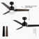 Modern 48" Ceiling Fan with Light and 3 Blades