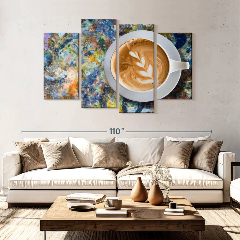 Yarlin Creative Latte Coffee, 54" H x 84" W