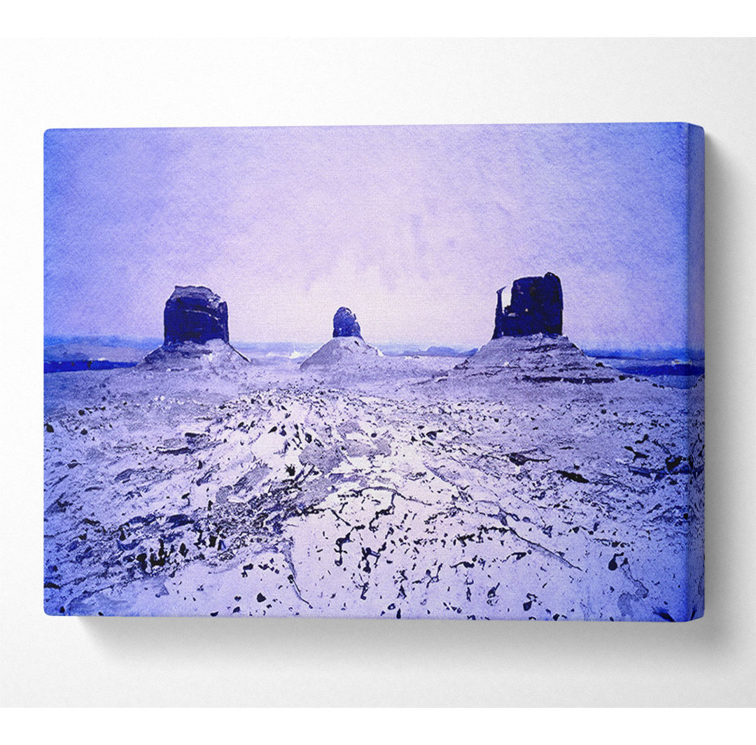 Der Winter ist im Monument Valley angekommen - Kunstdrucke auf Leinwand