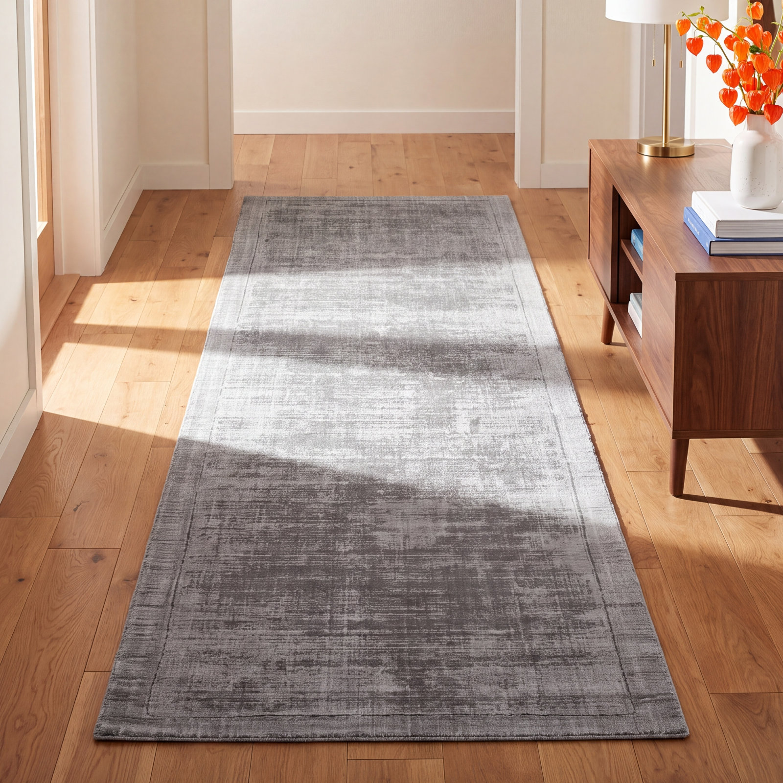Mckinley Gray Hand-Woven Rug, Runner 2'3" x 8'