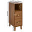 Ensemble de tables de bout à 2 tiroirs avec tablettes de rangement et table d'appoint moderne en bois (ensemble de 2)-394239820