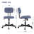 23'' Lamb Wool Armless Task Chair - Adjustable Swivel with Tufted Back-194758907-194758900