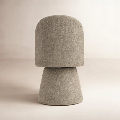 Upholstered Fabric Swivel Dining Side Chair