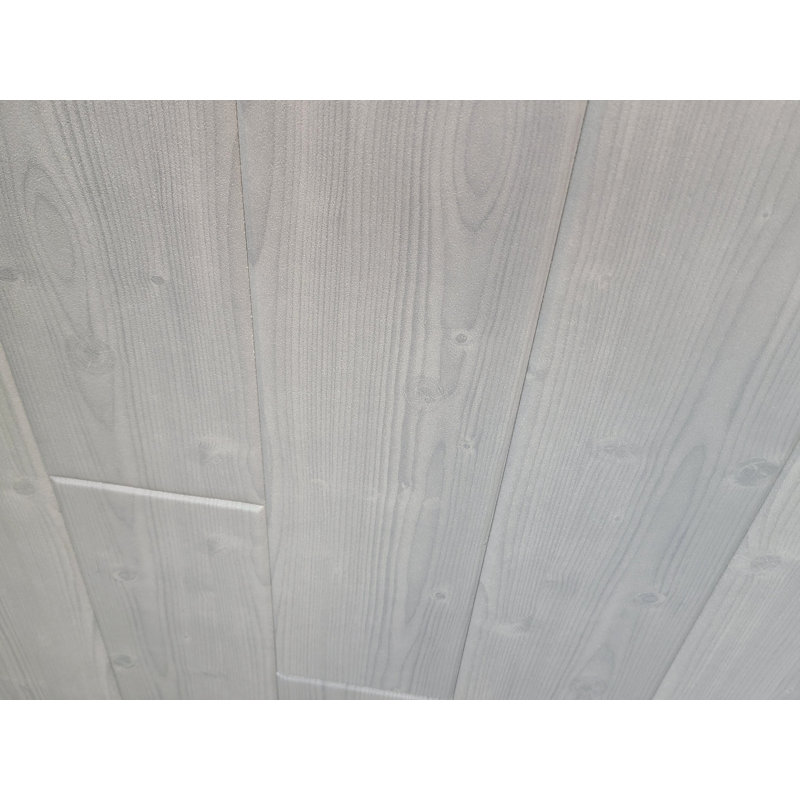 39.4'' L x 6.56'' W Smooth Polystyrene Glue Up Ceiling Tile, Washed Grey