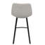 Ensemble de 2 tabourets de comptoir noirs avec revêtement en similicuir gris | Idée de cadeau