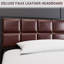 Grand lit en faux cuir - point carré, lattes en acier-1696169798