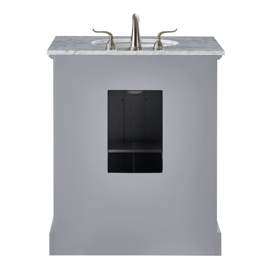 Hermes 30'' Single Bathroom Vanity, Light Gray