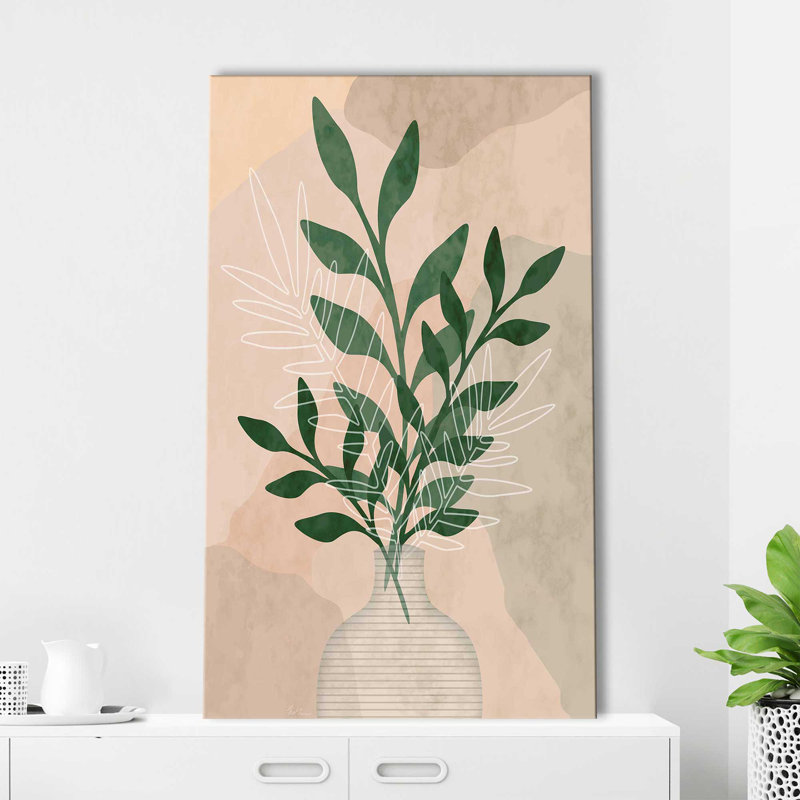 Sedona Greenery II par Natalie Carpentieri - Peinture, L 24 po x H 40 po, Toile tendue