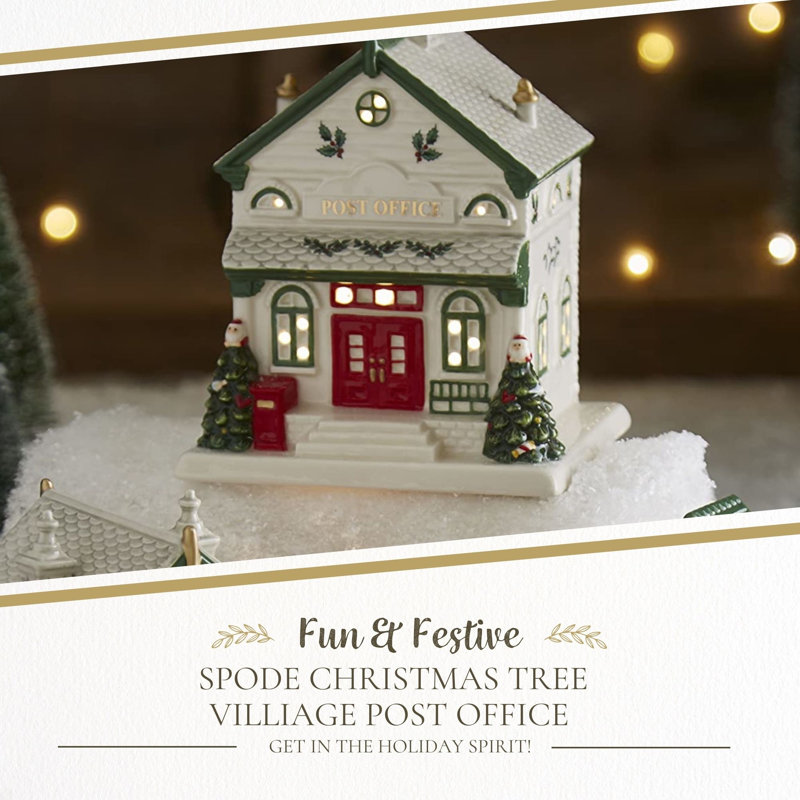 Spode Christmas Tree Led Post Office 6.5"