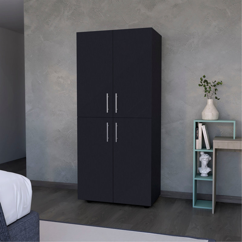 Armoire noire à 4 portes