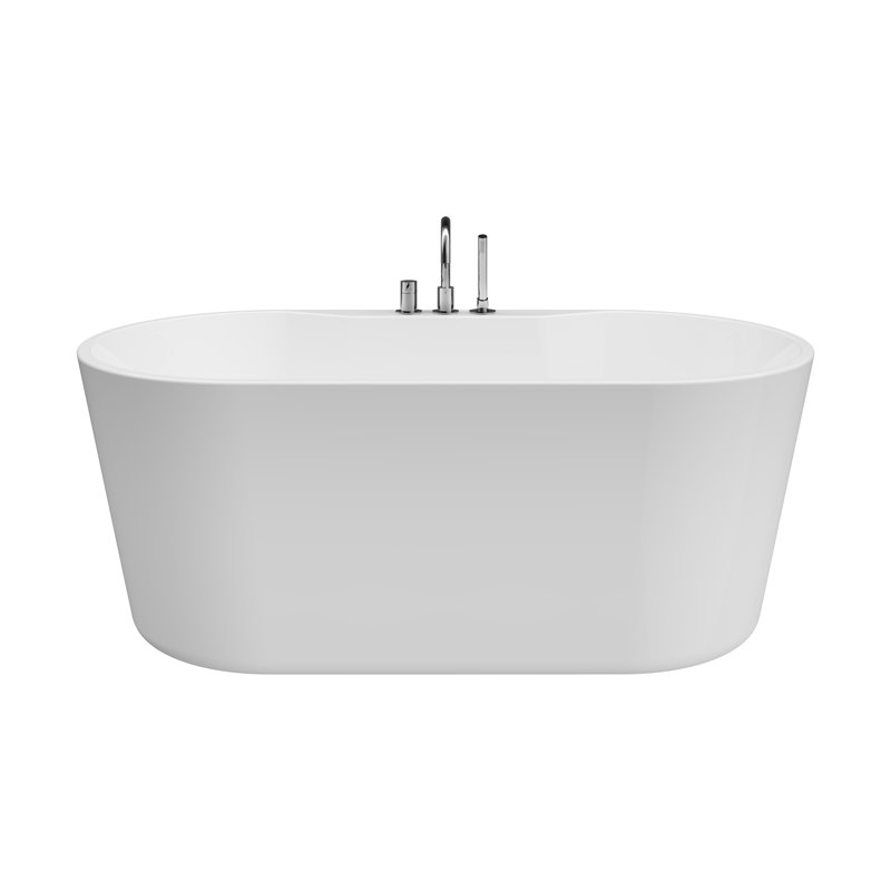 Beauport 62'' x 32'' Soaking Acrylic Bathtub with Faucet