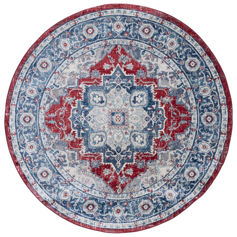 Clauddetta Performance Oriental Rug, Round 6'7"