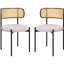 Ensemble de chaises de salle à manger rembourrées modernes avec chaises en rotin et chaises de cuisine