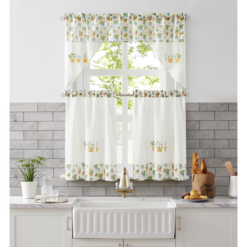 Cactus Kitchen Curtain Set
