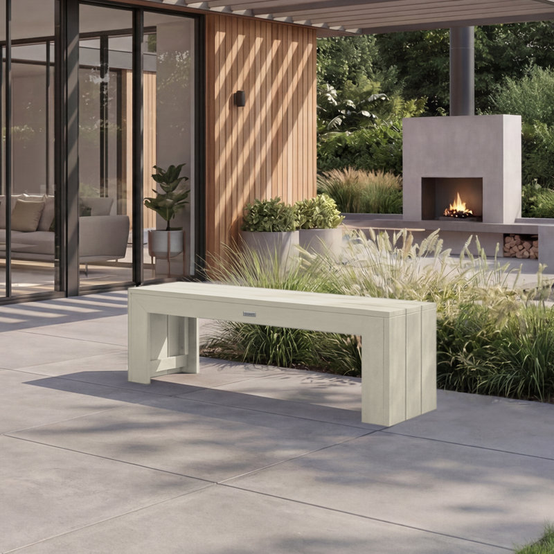 Monroe Modern Bench, Whitewash