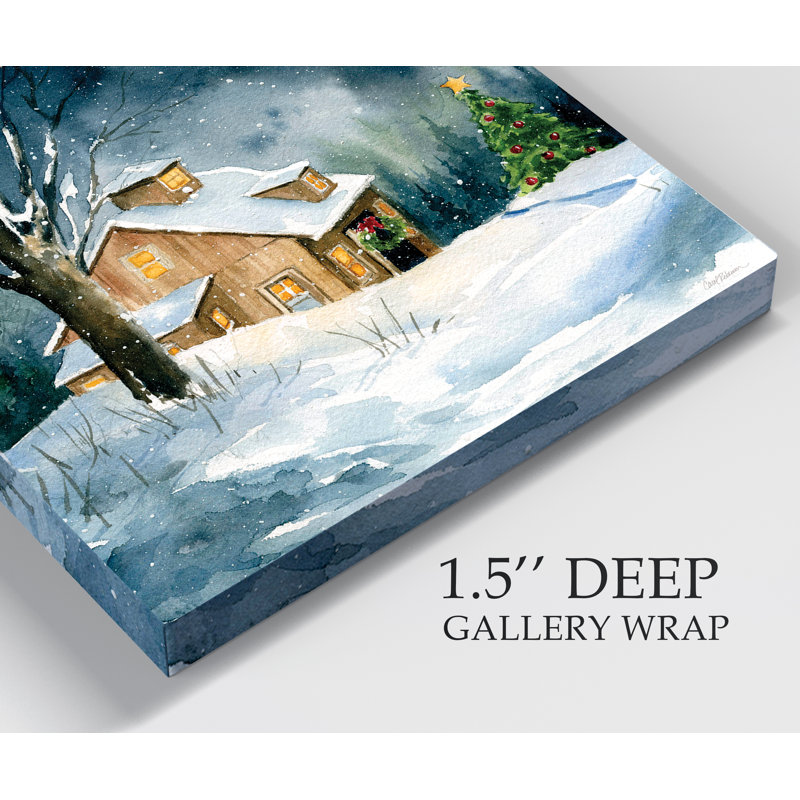 «Farmhouse Christmas» par Carol Robinson - reproduction, H 40 po x l 40 po x P 1 po, Toile tendue