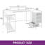 L-Shaped Metal Base Computer Desk with Power Outlet-81926314