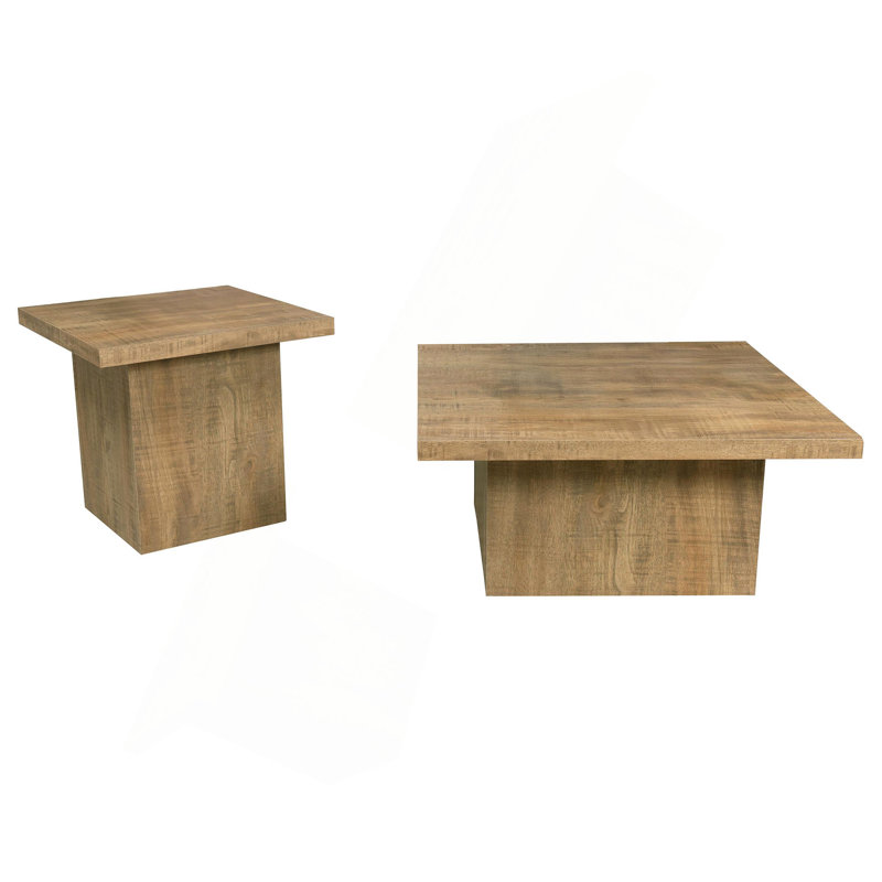 Exeter Mango Square 2-Piece Coffee Table Set