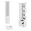 Longueur 11,8 po x largeur 15,7 po x hauteur 63 po, armoire à miroir à DEL, armoire à cosmétiques, armoire à bijoux, 3 couleurs, luminosité réglable, très grand miroir, rangement multicouche à grande capacité
